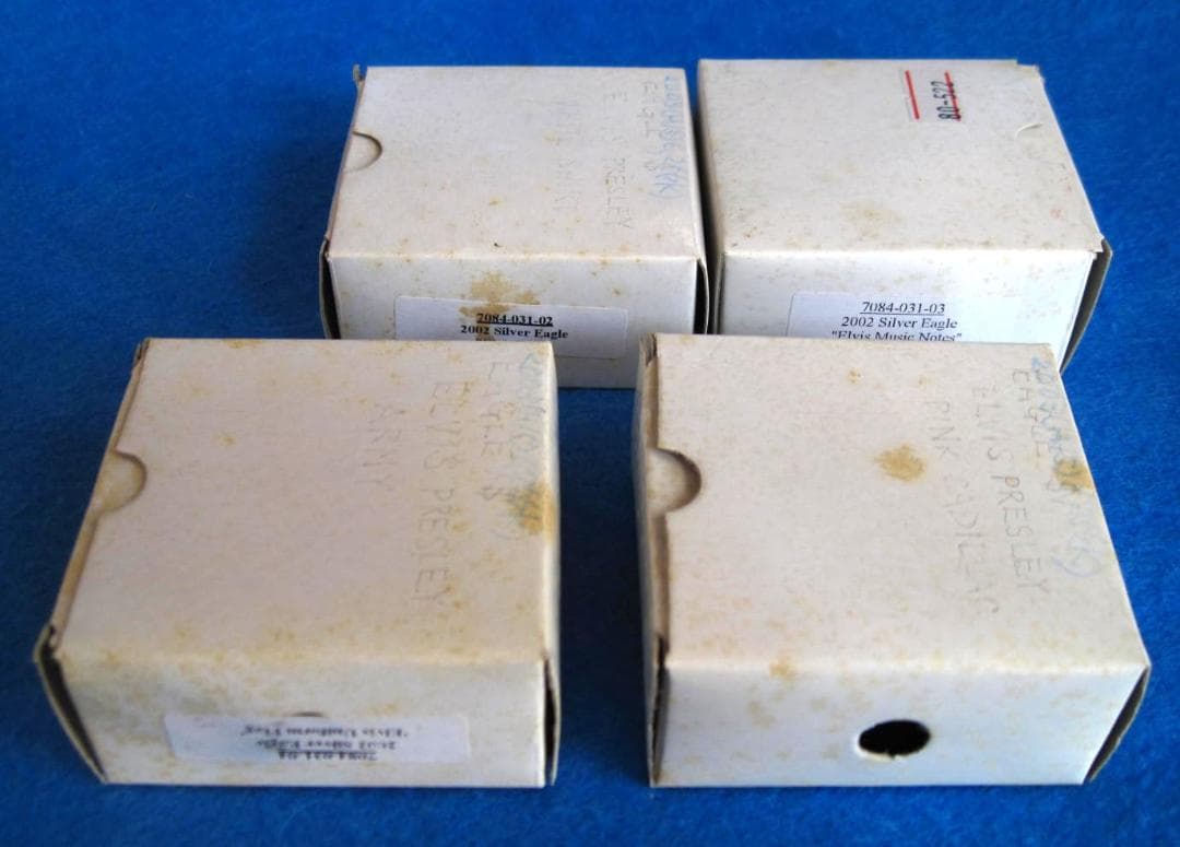 アメリカンシルバーイーグルカラー　１オンス銀貨　E・プレスリー２５周年記念　４枚