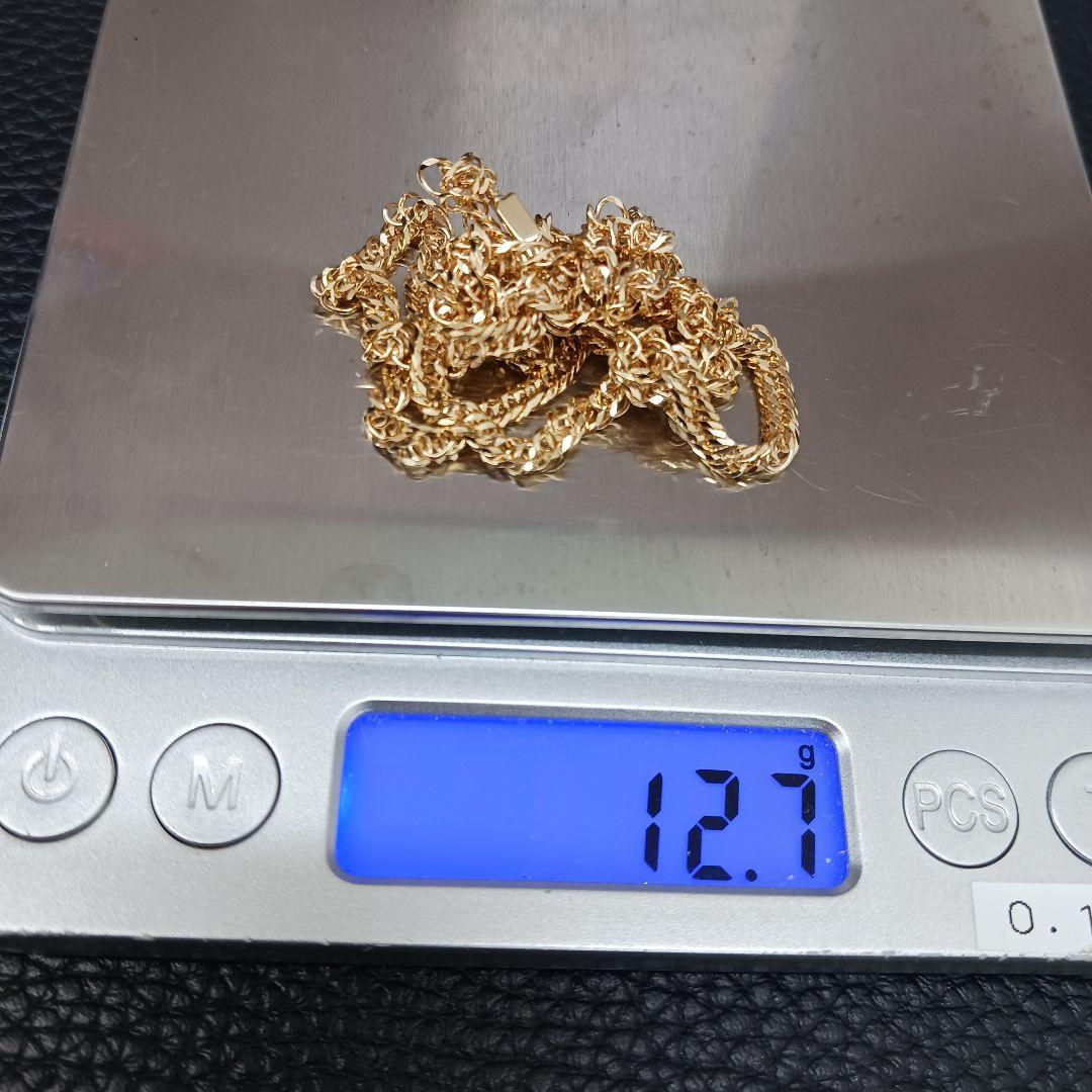 (B012007) K18 YG 喜平12面トリプル ネックレス メンズ