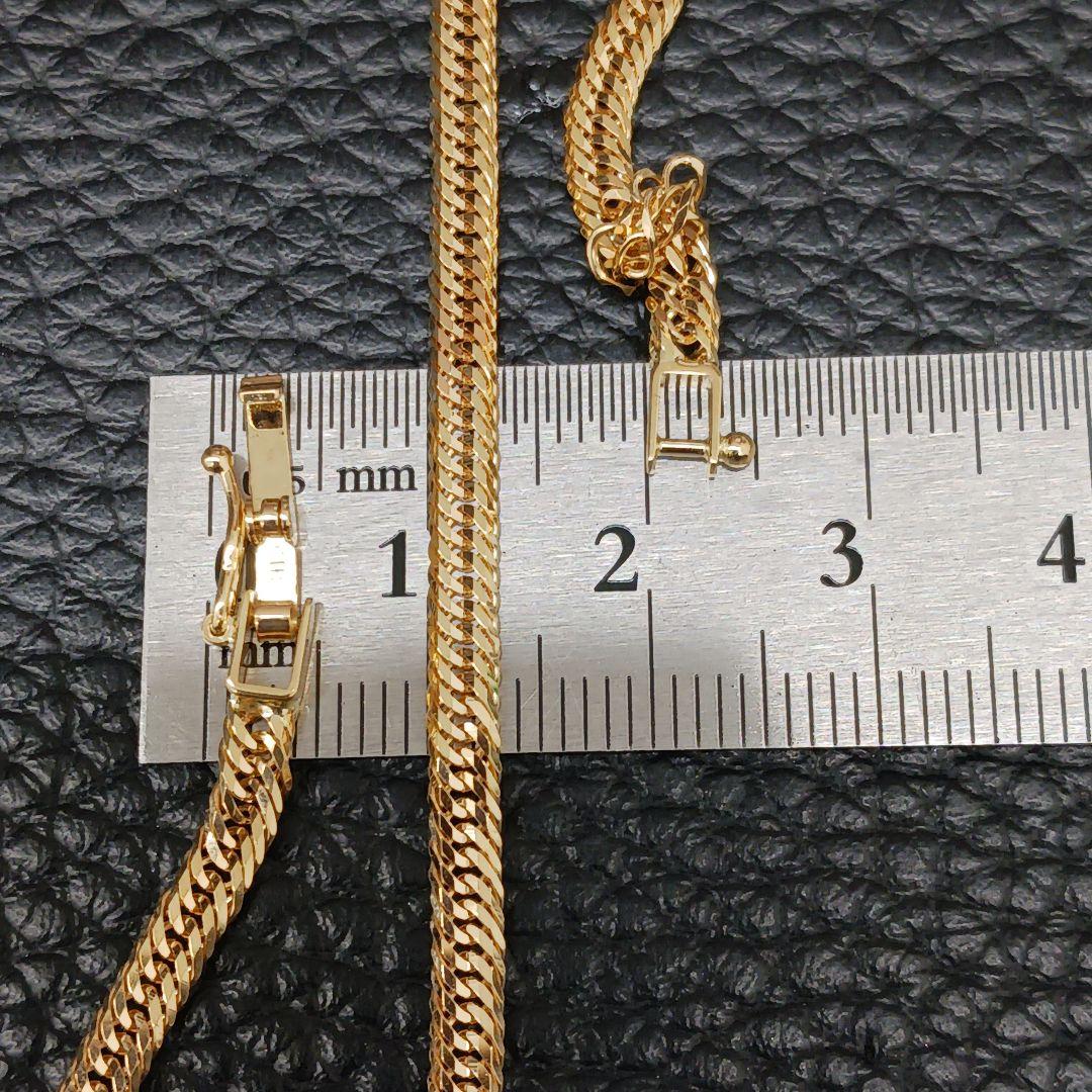 (B012007) K18 YG 喜平12面トリプル ネックレス メンズ