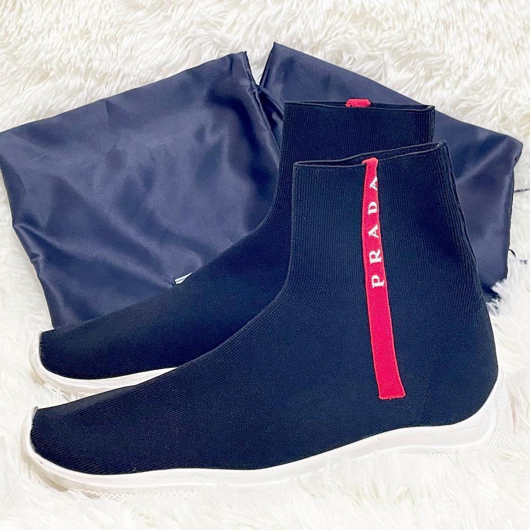 PRADA（プラダ）のハイソール ソックスブーツ 38