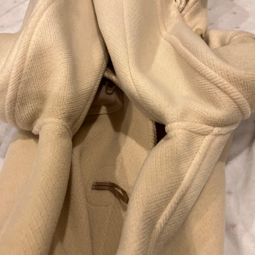 極美品　英国製　ヘリンボーン柄　ダッフルコート フード付き　ロング丈　上品　高級