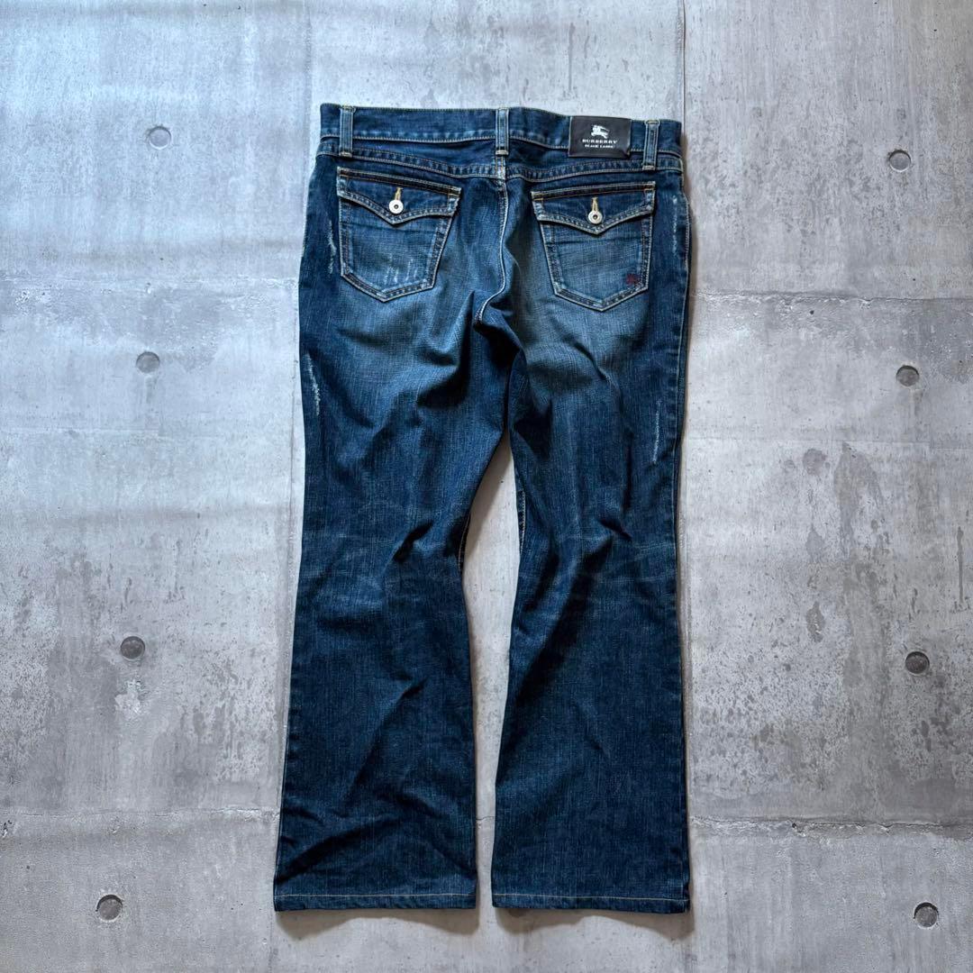 パンツ 00s BURBERRY BLACK LABEL flare jeans y2k