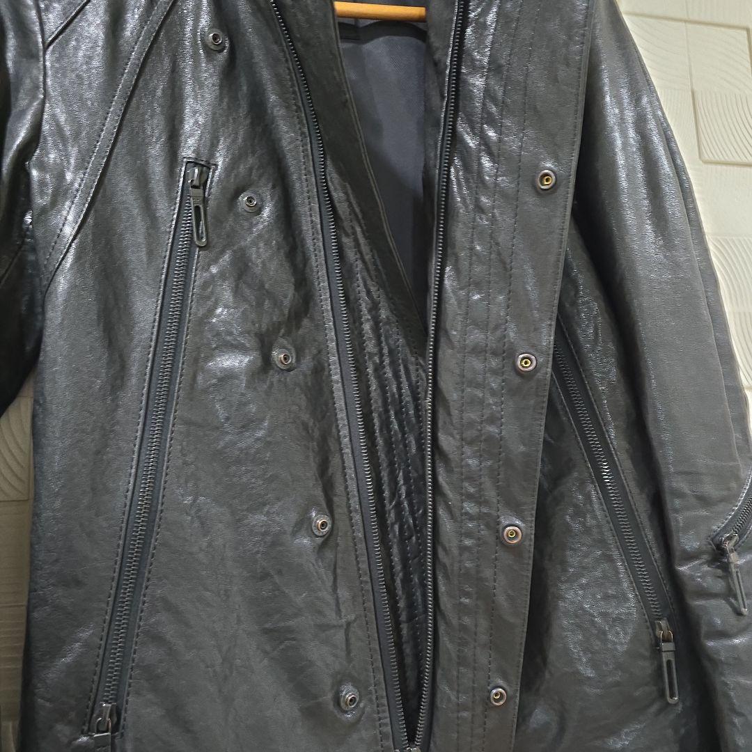 GALAABEND 黒レザーシングルライダースジャケット