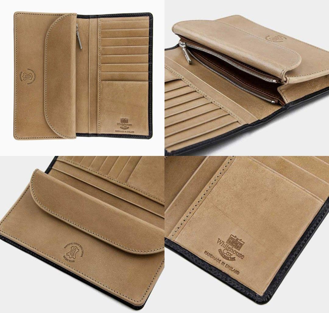 【美品】【廃盤】ホワイトハウスコックス　ヴィンテージレザー　ネイビー長財布