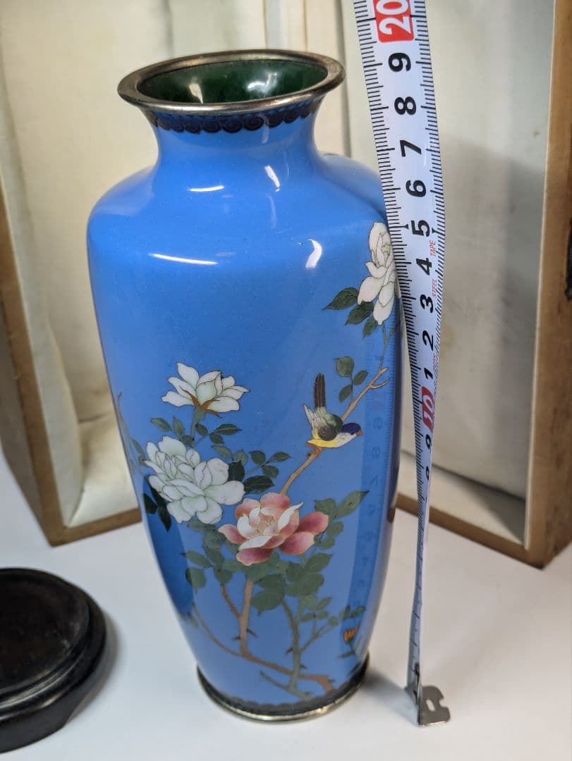 myday公式アカウント様　七宝花瓶　尾張七宝　花鳥　壺　骨董　七宝細工　古玩