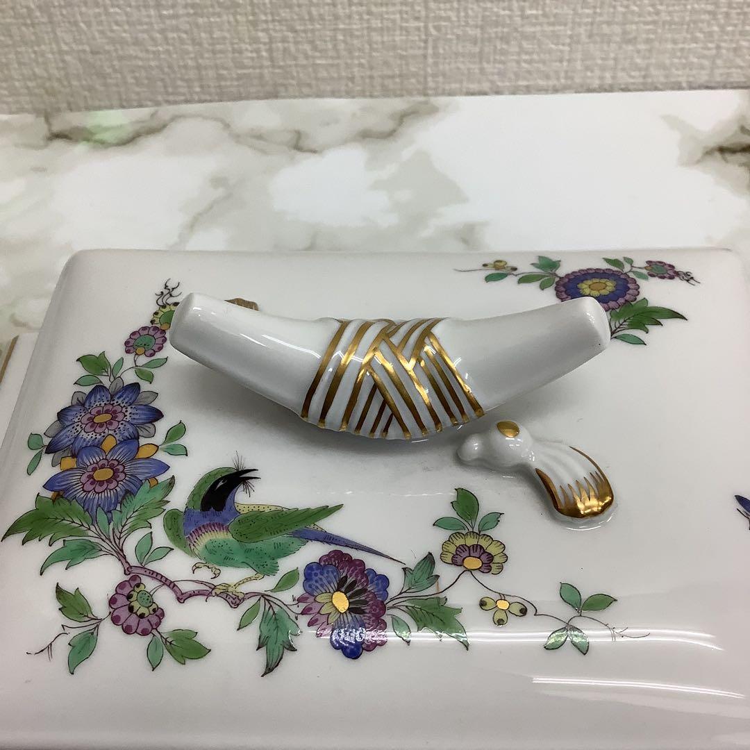 【未使用‼︎】MEISSEN マイセン 小物入れ タバコ入れ 金装 花 鳥 レア