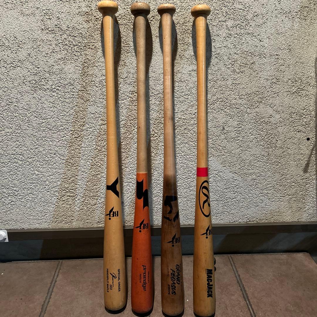 木製硬式バット Bfj4本セット値下げ