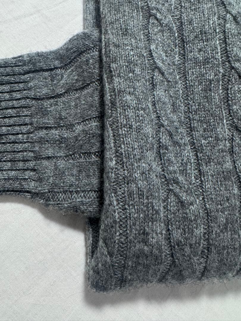 SHIPS any: ヤク ケーブルクルーネックニット カーディガン