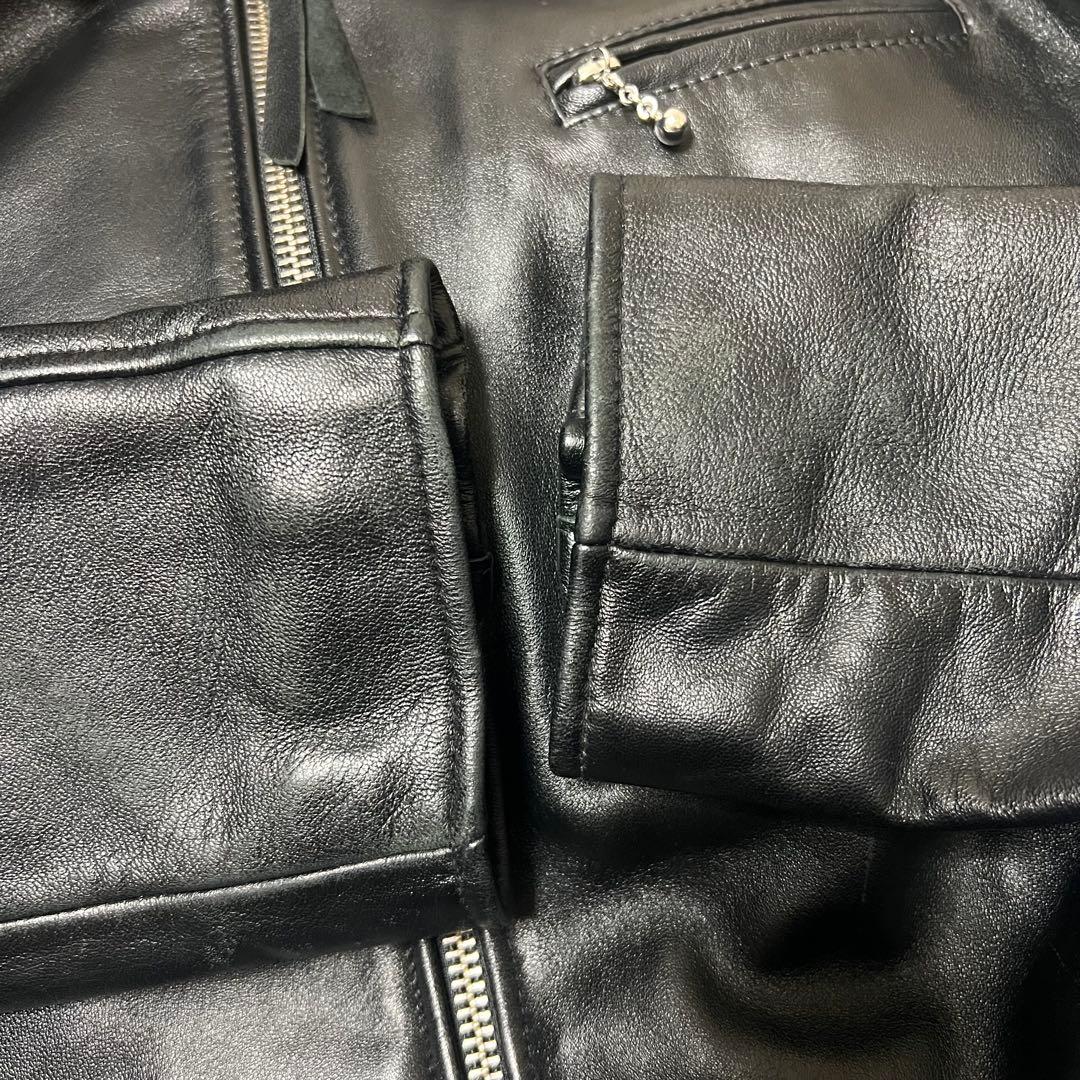 【美品】COVERNAT 本革 シープスキン レザージャケット L ライダース