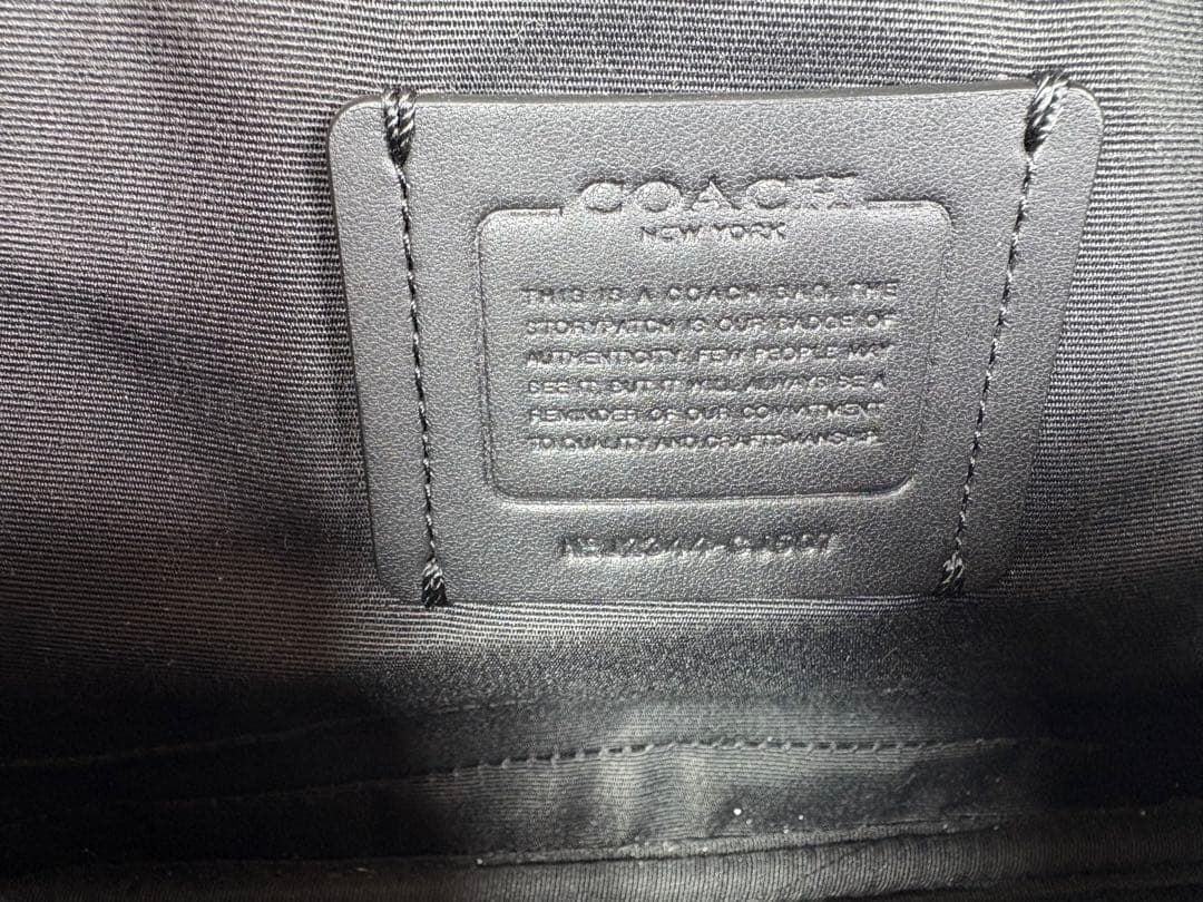 【中古美品】コーチ CJ507 エリアス ボディバッグ ポーチ付　メンズ レザー