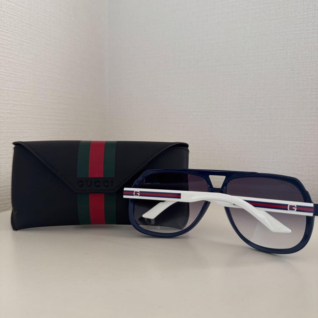 グッチ GUCCI サングラス アビエーター ブルー
