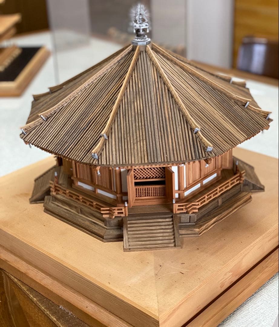 d*7様 小林工芸　1/50法隆寺夢殿　ジオラマ　小林工芸　ウッディージョー　2