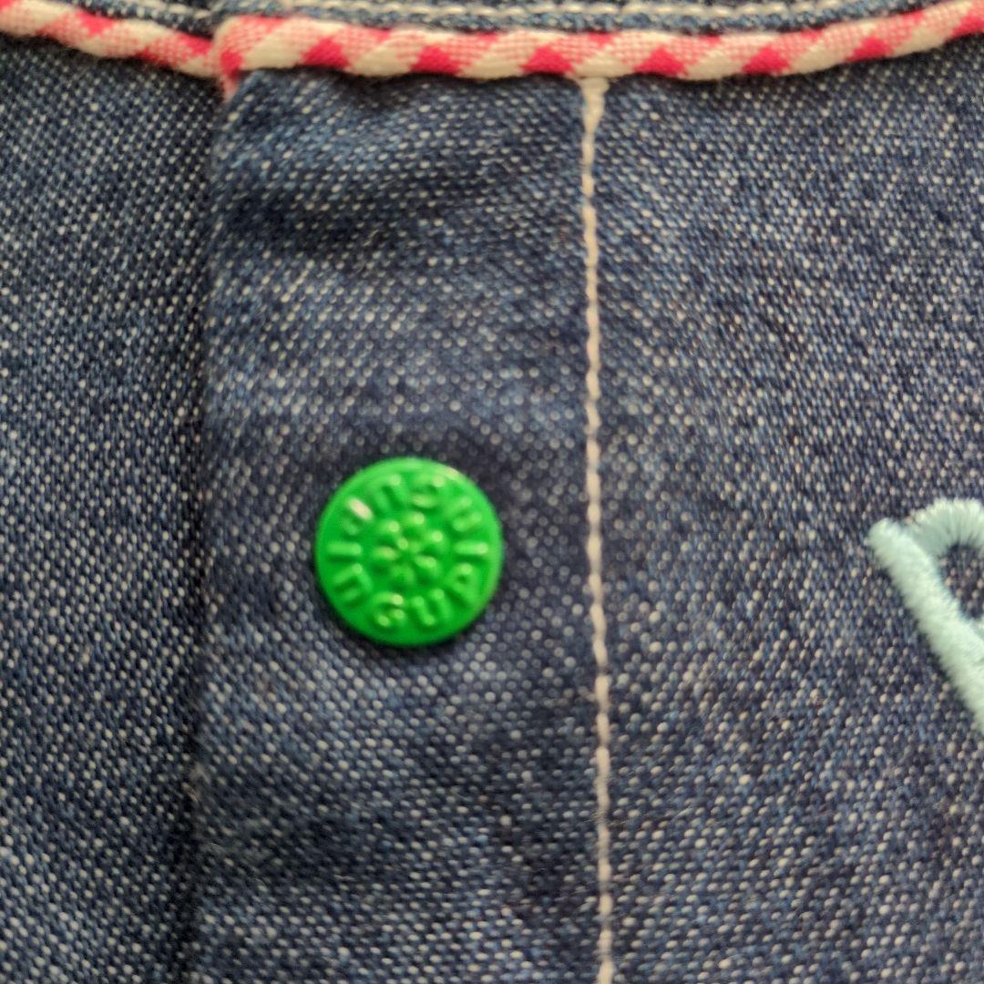 90サイズ　ピングー　フード付Ｔシャツ・デニムカバーオールセット　PINGU