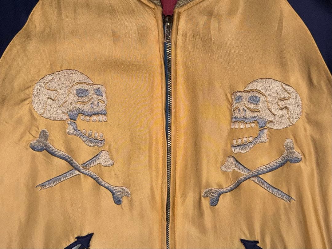 ★テーラー東洋 虎顔×CHEVY LOVER リバーシブルスカジャンL