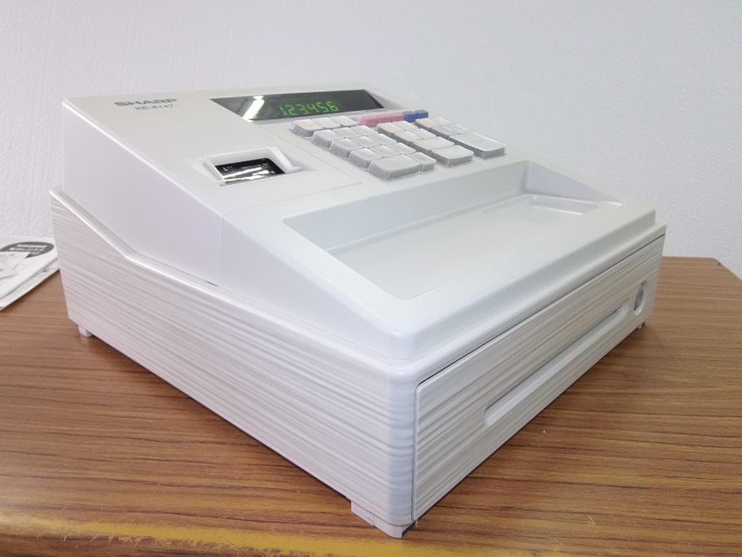 XE-A147設定無料横型領収証シャープ８部門インボイスレジスター2504040