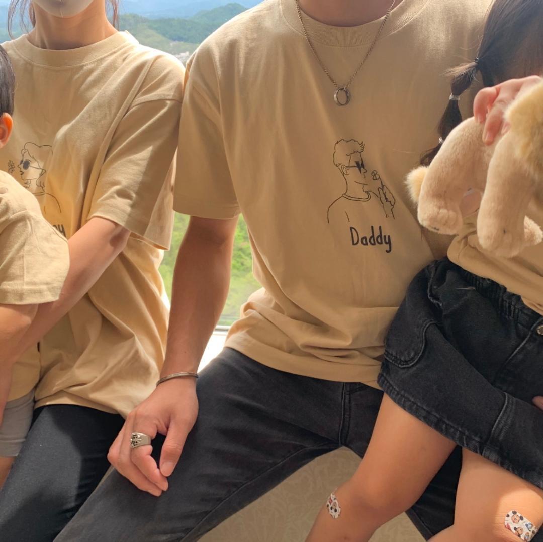 親子コーデ　親子お揃い　名前入り　名入れ tシャツ　内祝い　誕生日