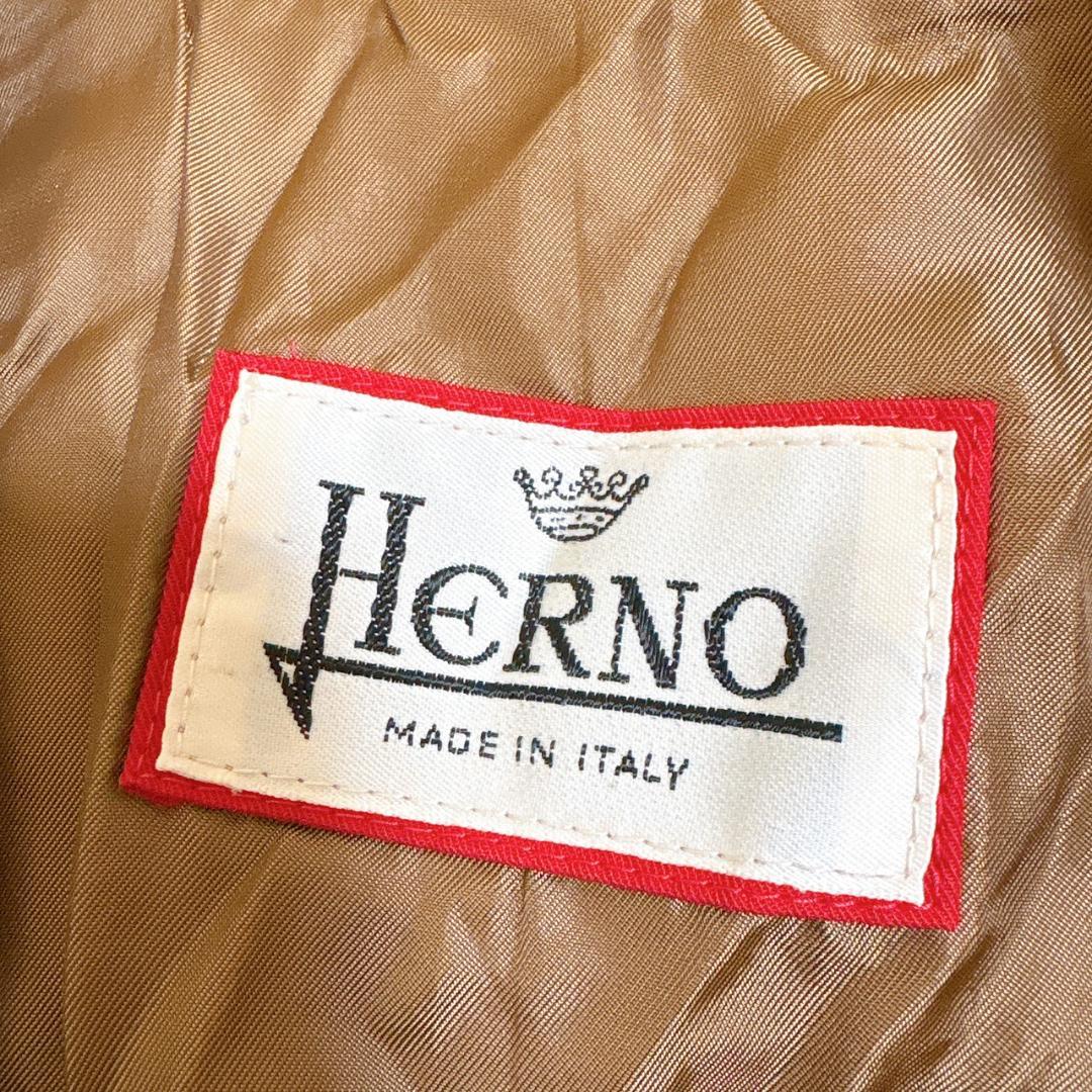 HERNO カシミヤ100％ コート 裏地シルク ブラウン