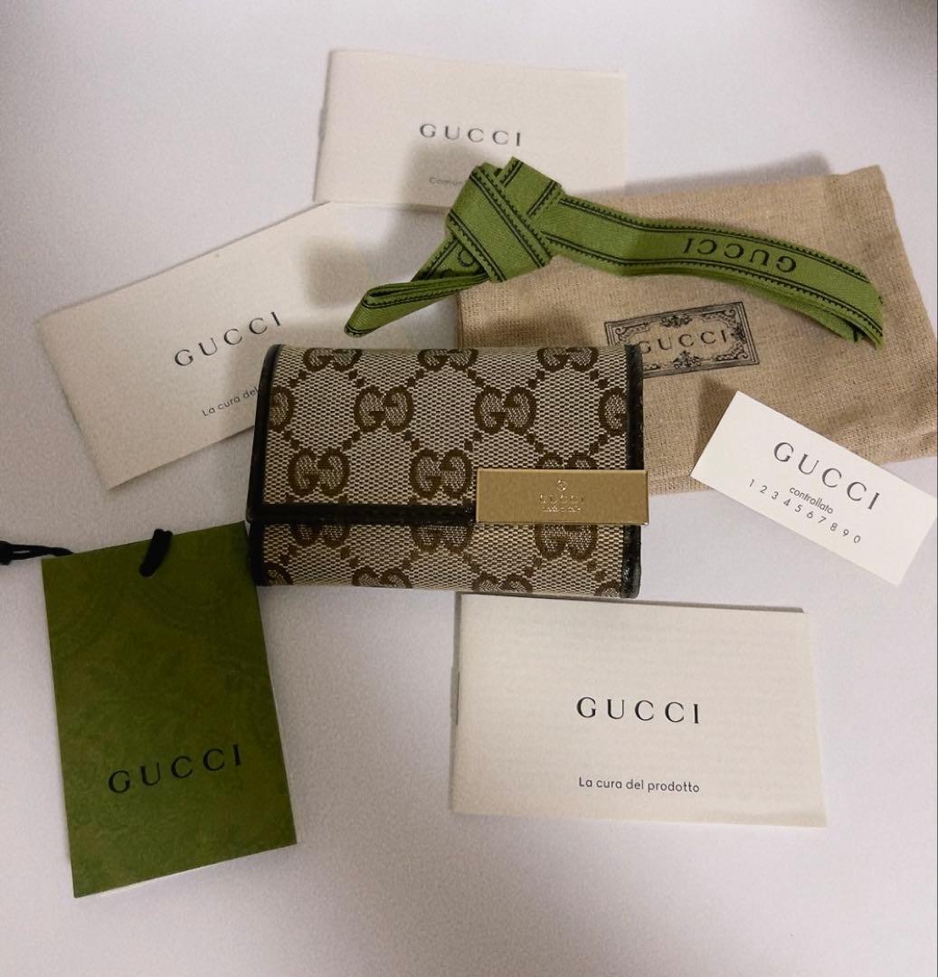 グッチ　GUCCI キーケース　6連　GG柄　ブラウン　男女兼用