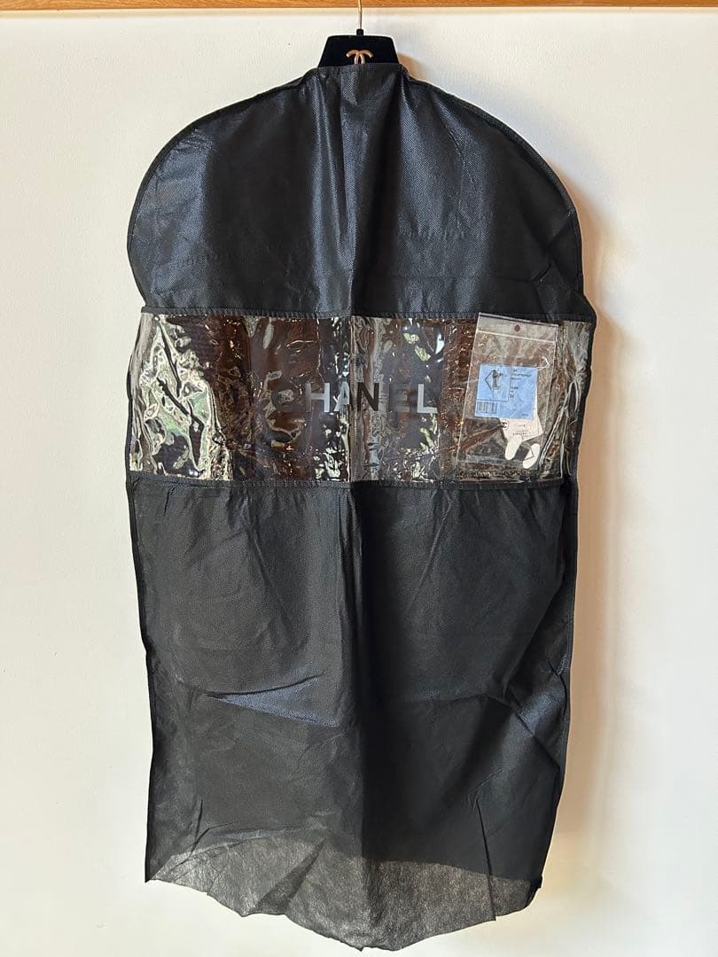 CHANELシャネル ブルゾン　リバーシブル　ラムスキンニット　ネイビー　34