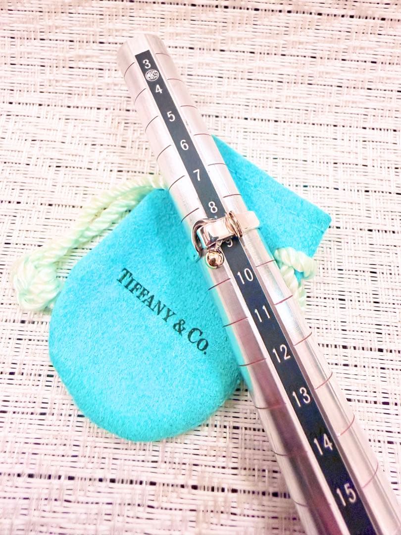 ティファニー フック＆アイ リング 9号　750 研磨洗浄済み　指輪　925