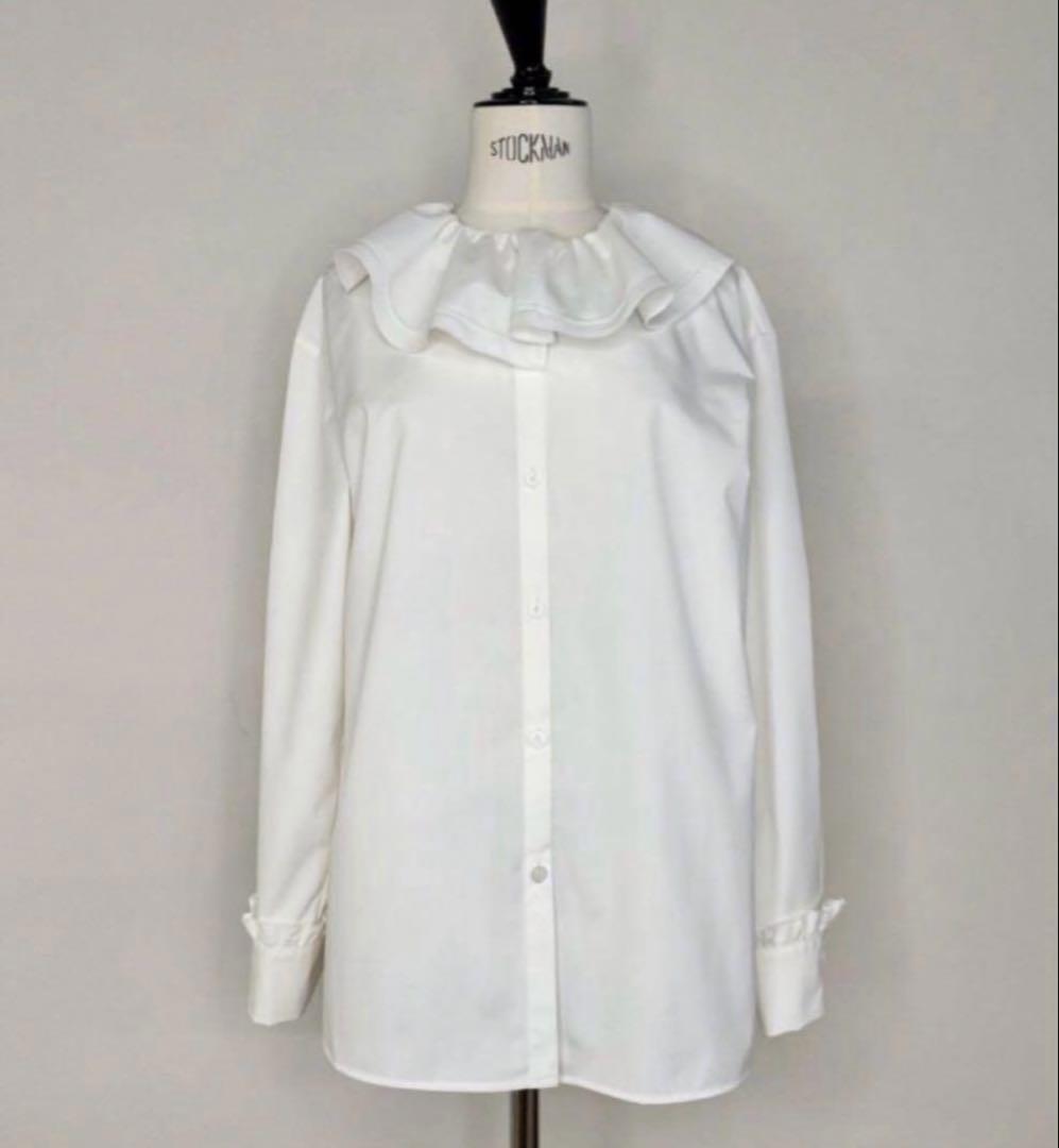 タグ付き新品未使用品OHGA PICO BLOUSE フリル襟ブラウス
