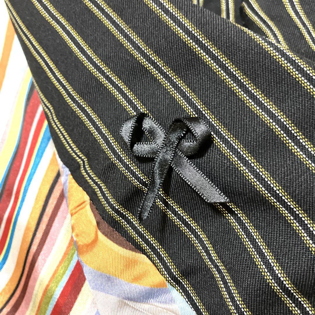 美品 ポールスミス セットアップ パンツ スーツ ストライプ/ブラックイエロー