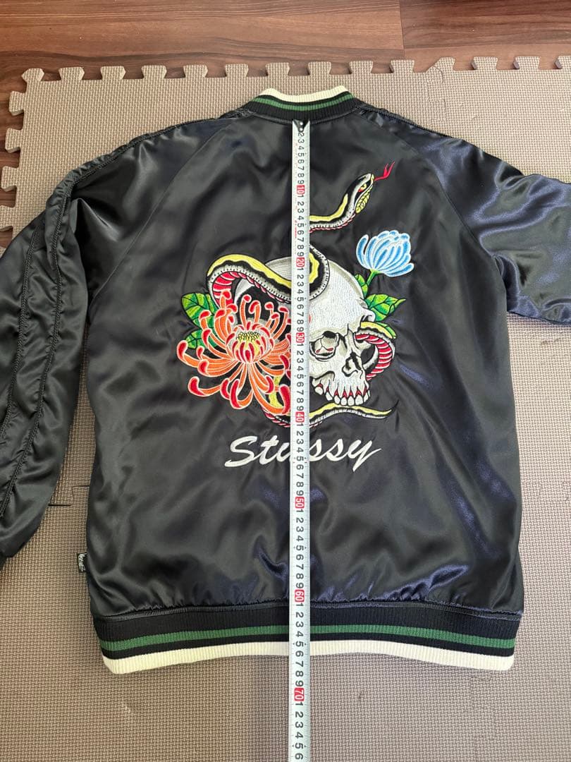 old stussy スカル&スネーク スカジャン M 新品未使値札有り