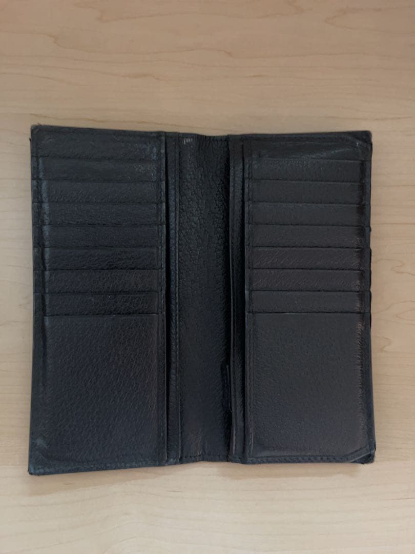 【正規品】GUCCI ブラックレザー 長財布 GGロゴ