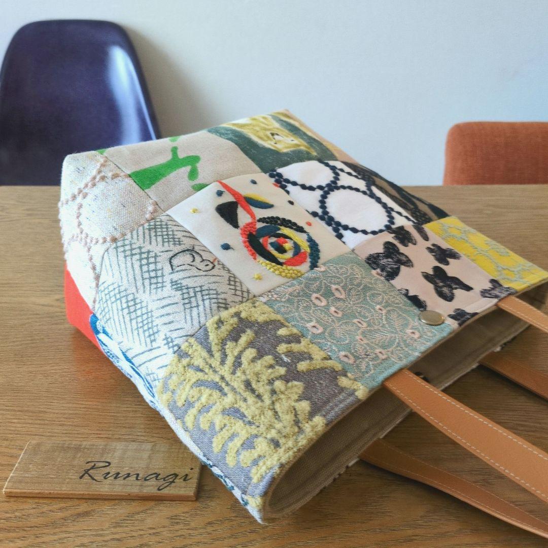 【1556】パッチワーク ハンドバッグ＊ミナペルホネン