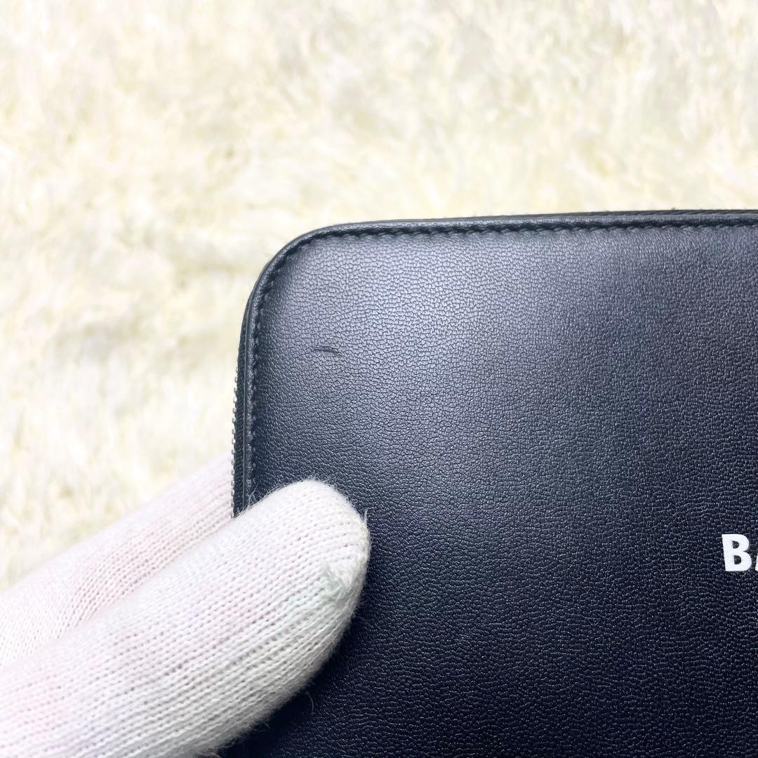 バレンシアガ 長財布 ラウンドファスナー エブリデイ レザー ブラック