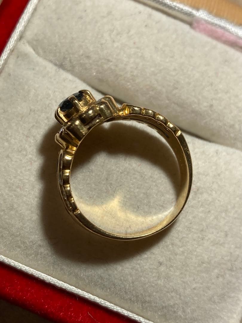 k18 サファイアリング　#12