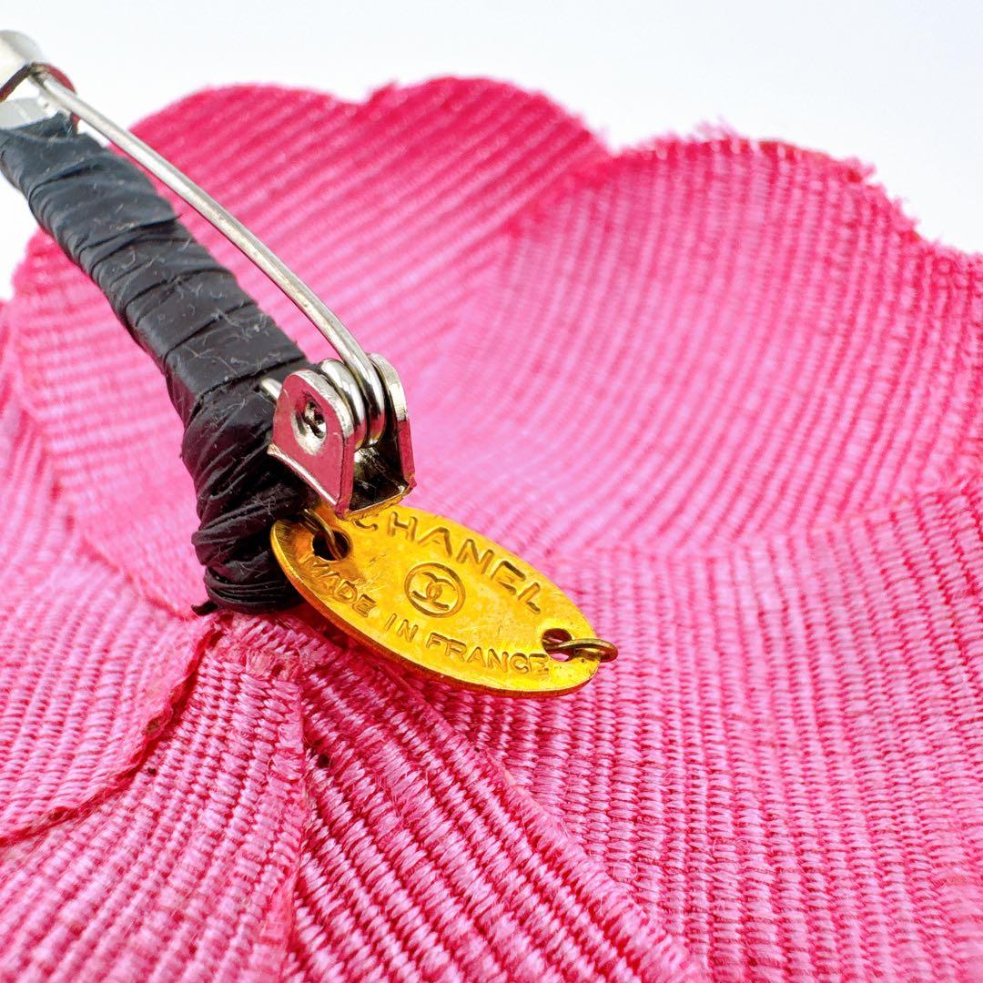 シャネル カメリア コサージュ ピンブローチ ピンバッジ レディース ピンク