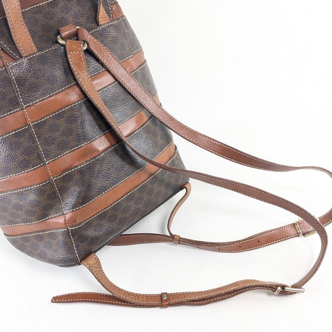 美品　セリーヌ　バックパック　リュック　マカダム　トリオンフ　ライン　PVC