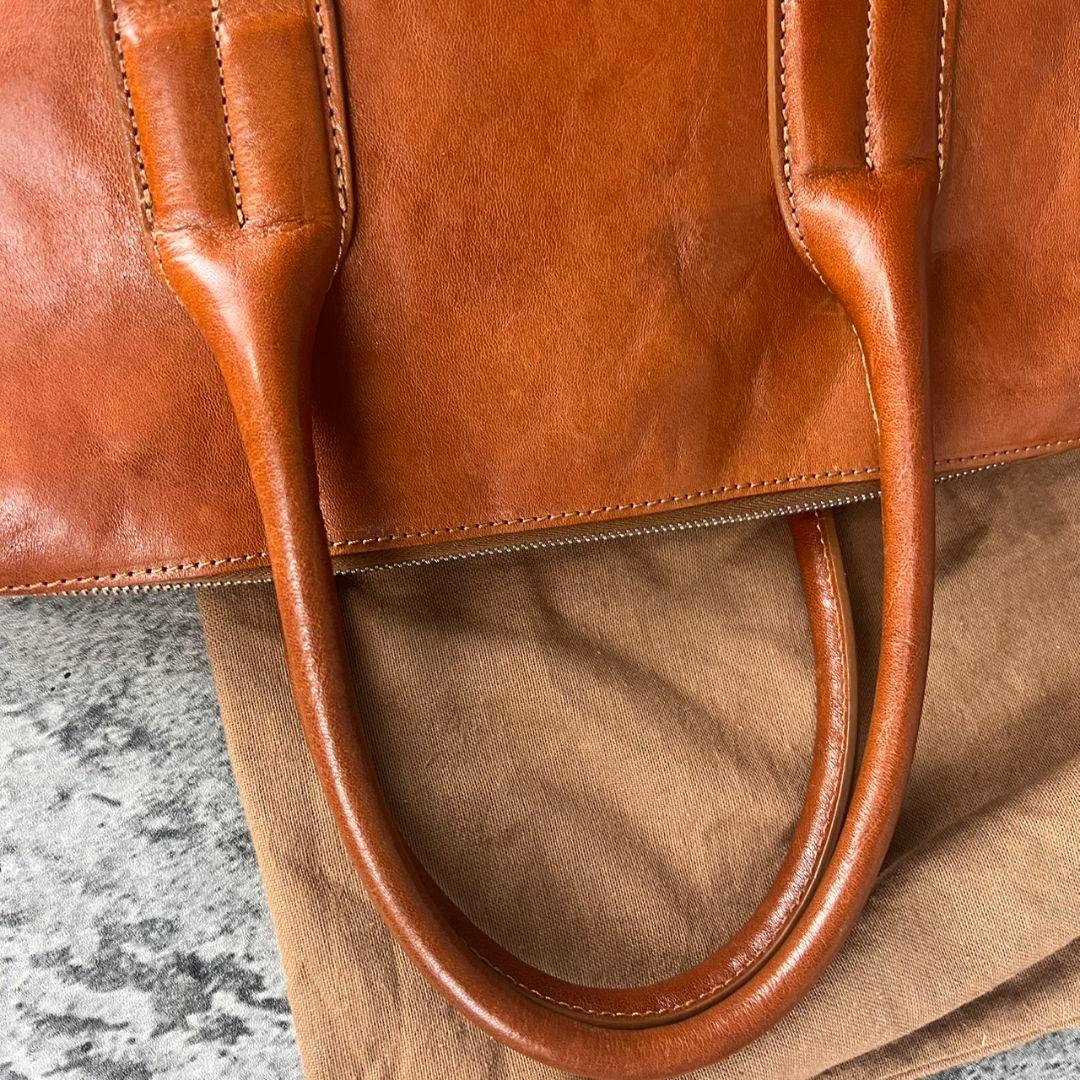 HIROFU ヒロフ カーフレザー バッグ キャラメルブラウン A4対応