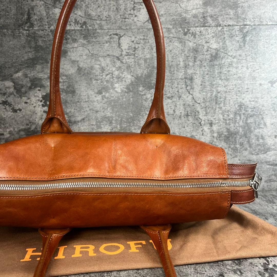 HIROFU ヒロフ カーフレザー バッグ キャラメルブラウン A4対応