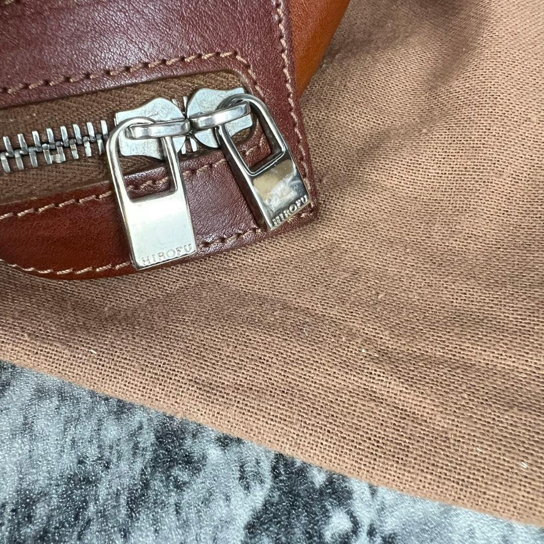 HIROFU ヒロフ カーフレザー バッグ キャラメルブラウン A4対応