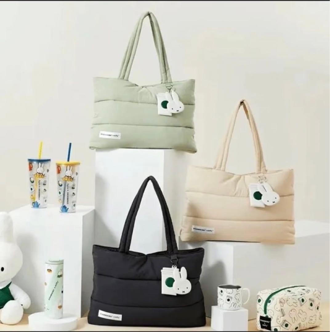 海外✴︎STARBUCKS × miffy グリーン トートバッグ