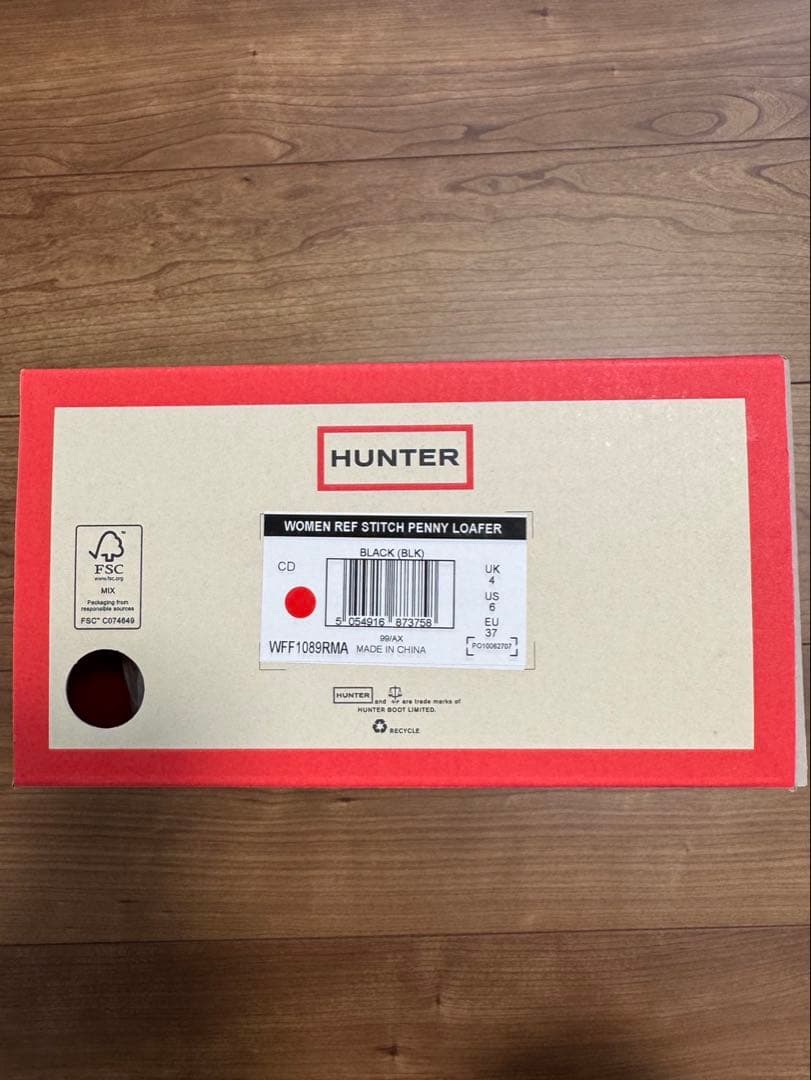 【極美品】Hunter レイン　ローファー　完全防水　付属品完備　23cm