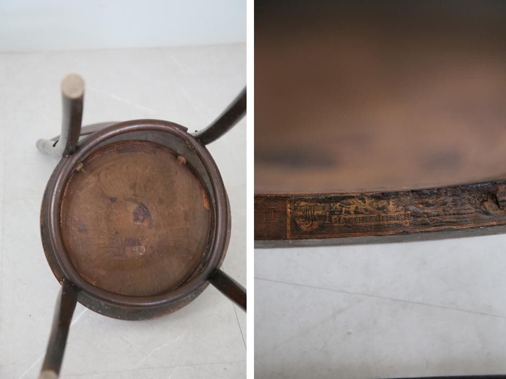 フランスアンティークMundus製ベントウッドチェア/カフェ椅子イス85-186