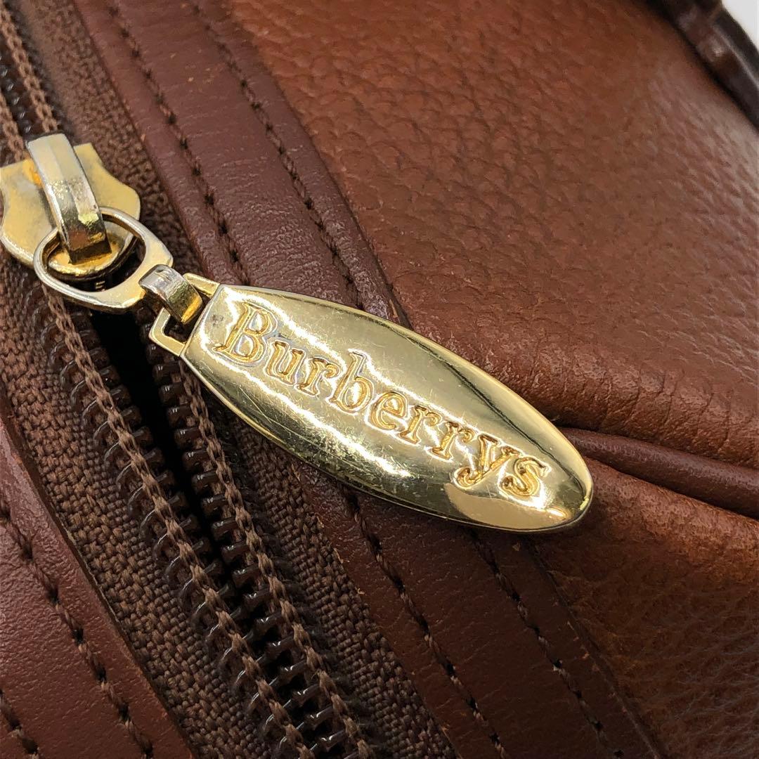 バーバリー ノバチェック ヴィンテージ ミニボストンバッグ ハンドバッグ レザー