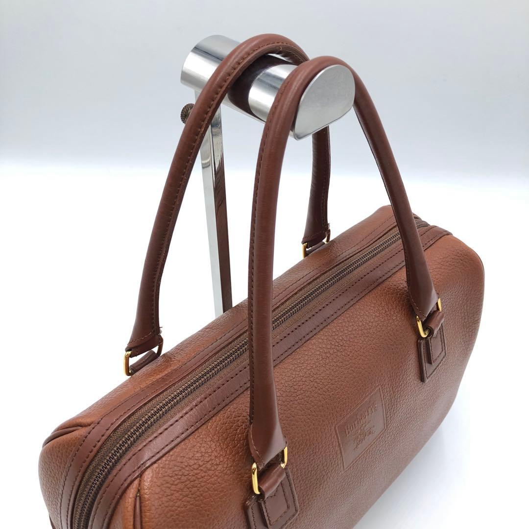 バーバリー ノバチェック ヴィンテージ ミニボストンバッグ ハンドバッグ レザー