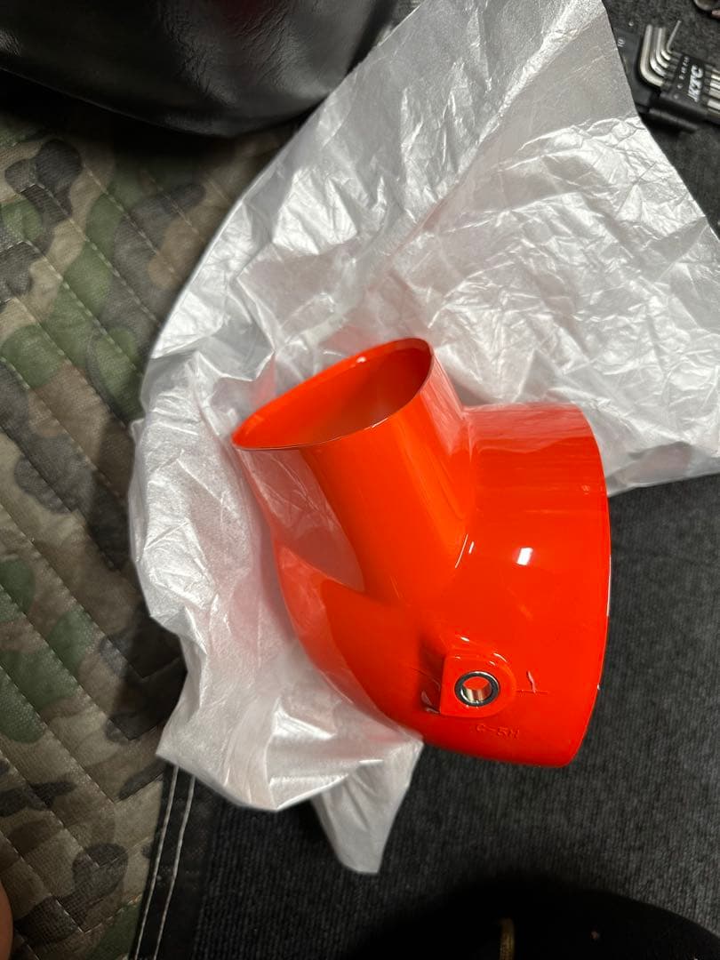 ヘッドライト　ケース　オレンジ　ダックス シャリー