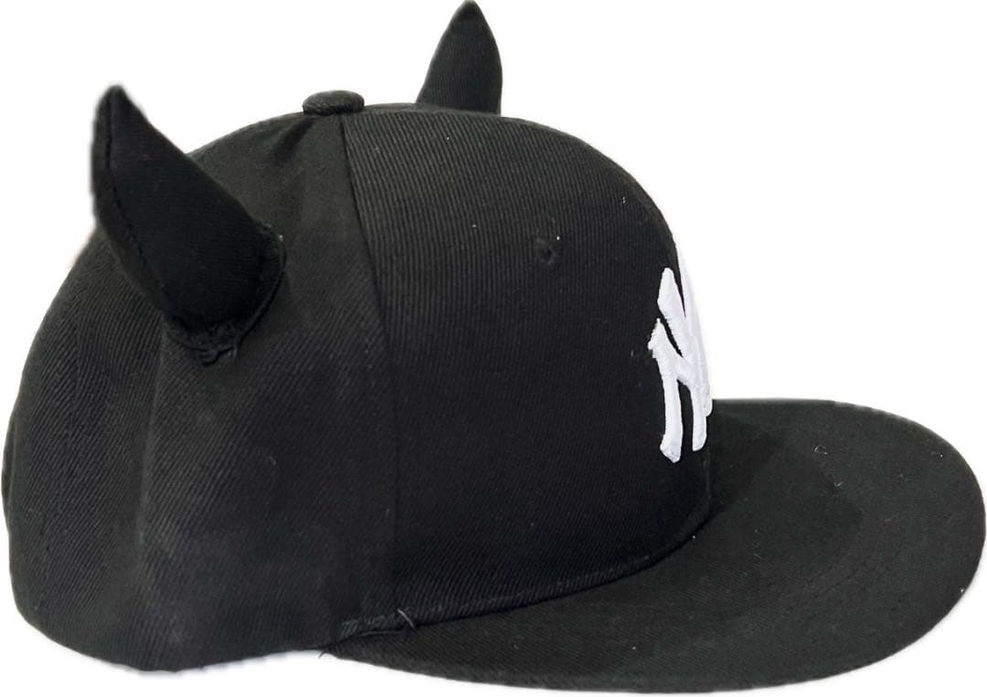 ピラフ星人仮装が出来る　キャップ　黒　耳付き　ツノち付き　3個セット！