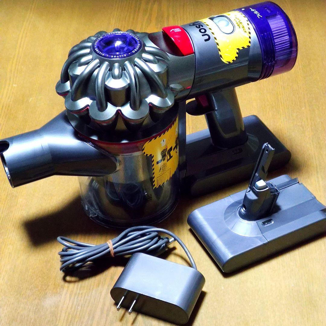 ダイソンV8 SV10K掃除機 完全分解清掃済み動作品 純正バッテリー２つセット