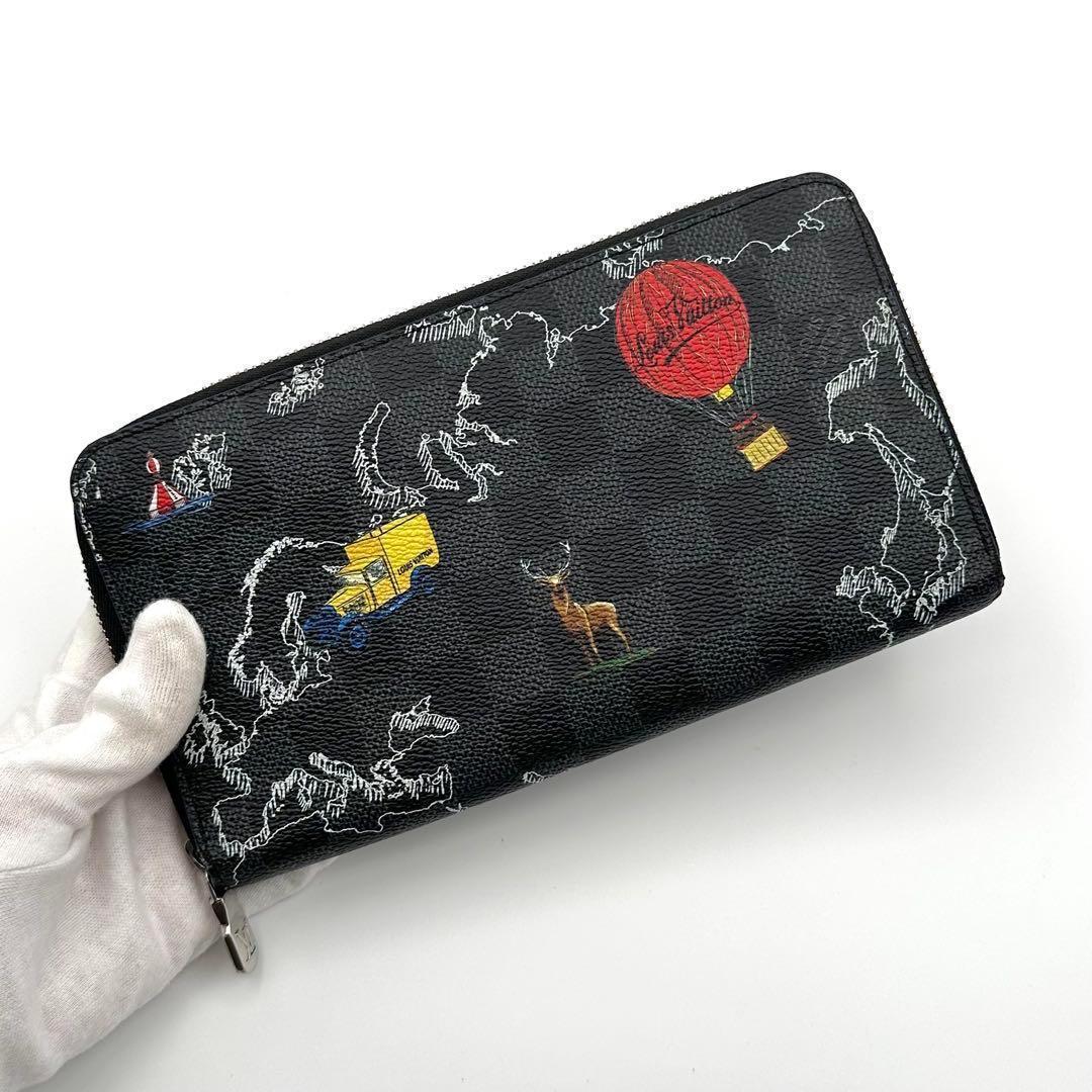 【希少/極美品】ルイヴィトン ダミエグラフィット マップ ジッピーオーガナイザー