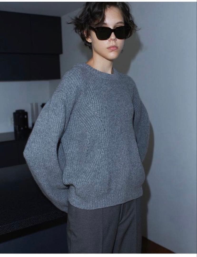 Gajess ガジェス Over Knit オーバーニット Grey 三條場夏海