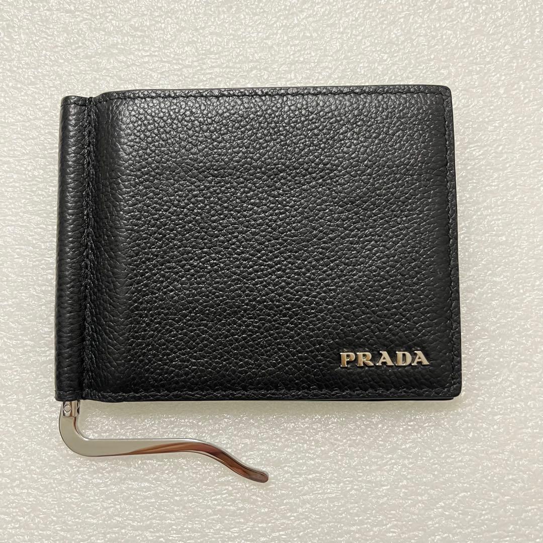 格安セール♪五千円以上値下げ中♪美品⭐︎PRADA ブラック マネークリップ