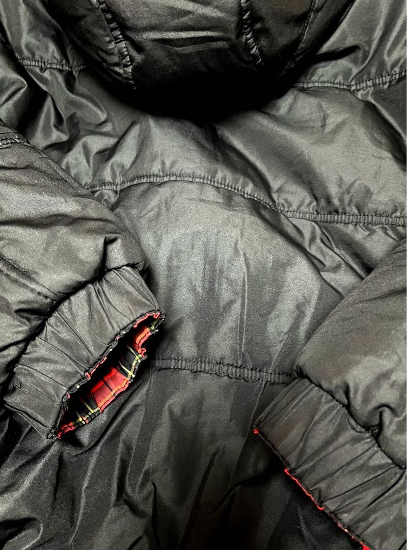 X-girl クレイジータータンチェックダウンジャケット 大きいサイズ 個性的