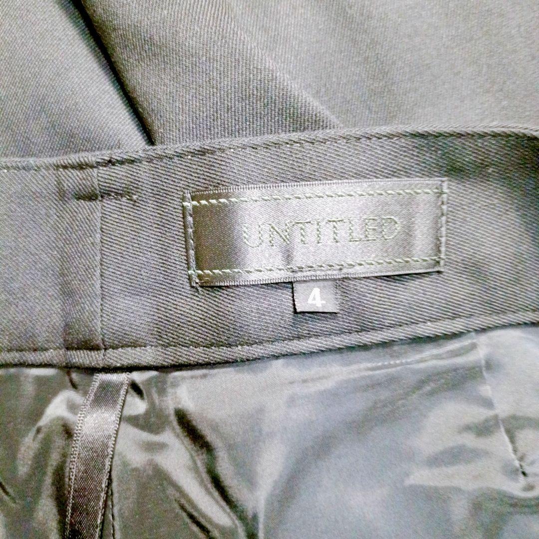 大きいサイズ UNTITLED アンタイトル パンツスーツ XL ブラックシルク