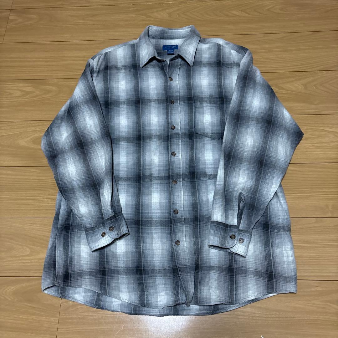 タウンクラフト　ネルシャツ　オンブレ　シャドー